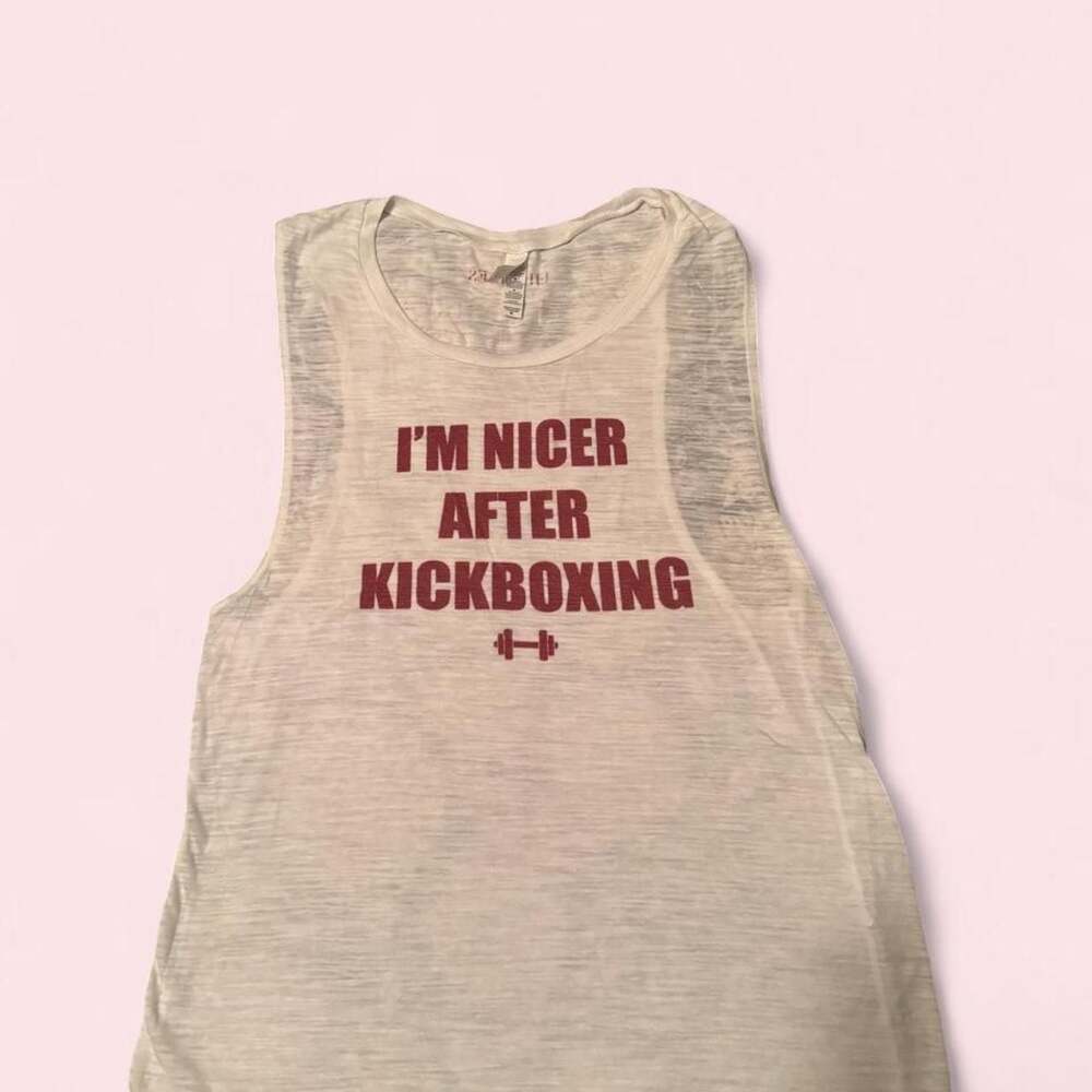 Bella + Canvas I'm Nicer After Kickboxing Tank Top Size M
